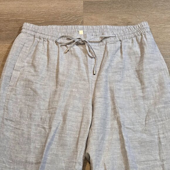 Eileen Fisher Women's Large Hemp And Organic Cotton Blend Straight Leg Pant Gray - Picture 2 of 7